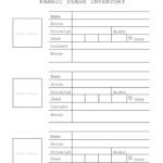 Free Printable Fabric Stash Inventory