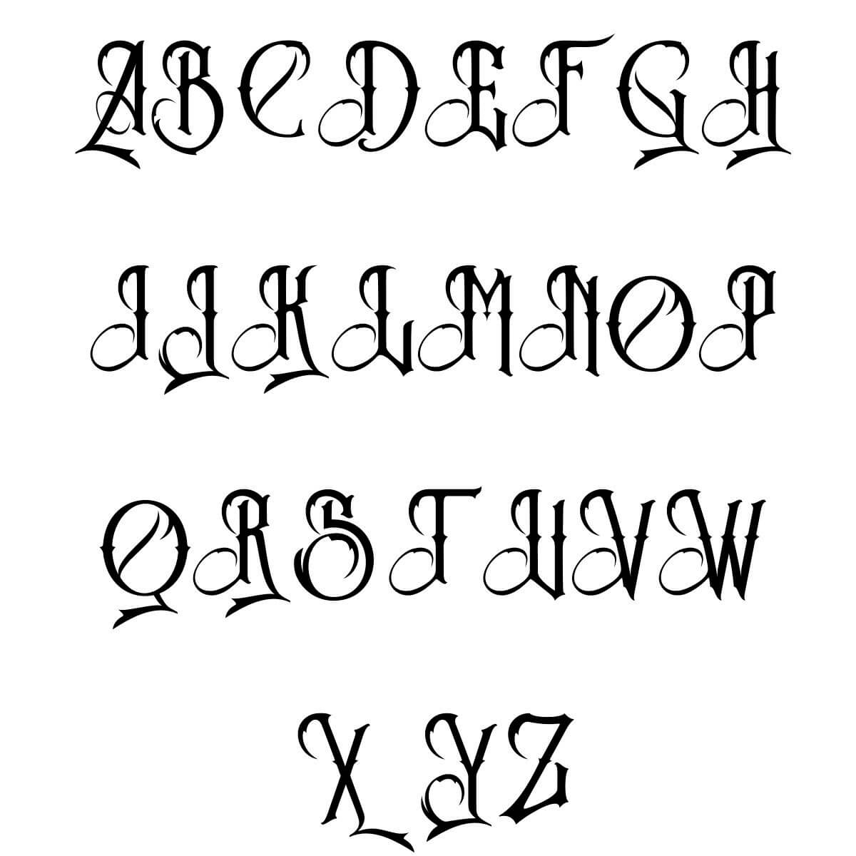Free Printable Gothic Letter Stencils 2 Sets Free Printable Stencils