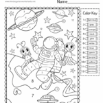 Free Printable Space Color By Number Worksheet
