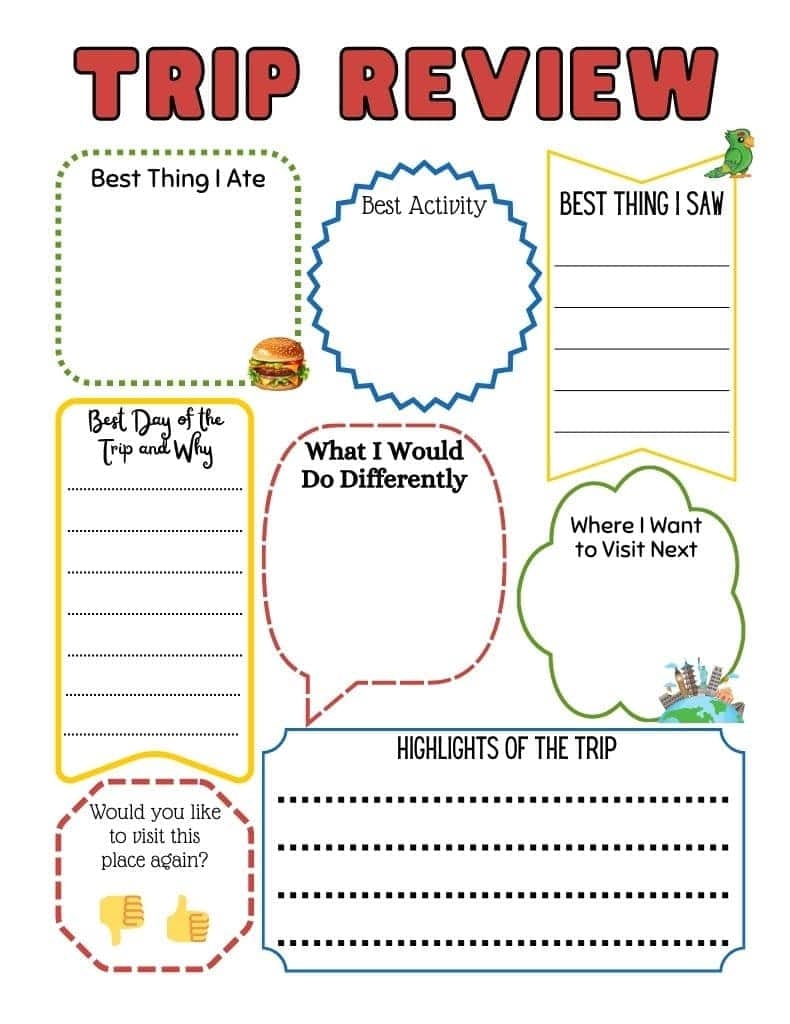 Free Printable Travel Journal For Kids