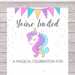 Free Printable Unicorn Party Invitations Honey Lime