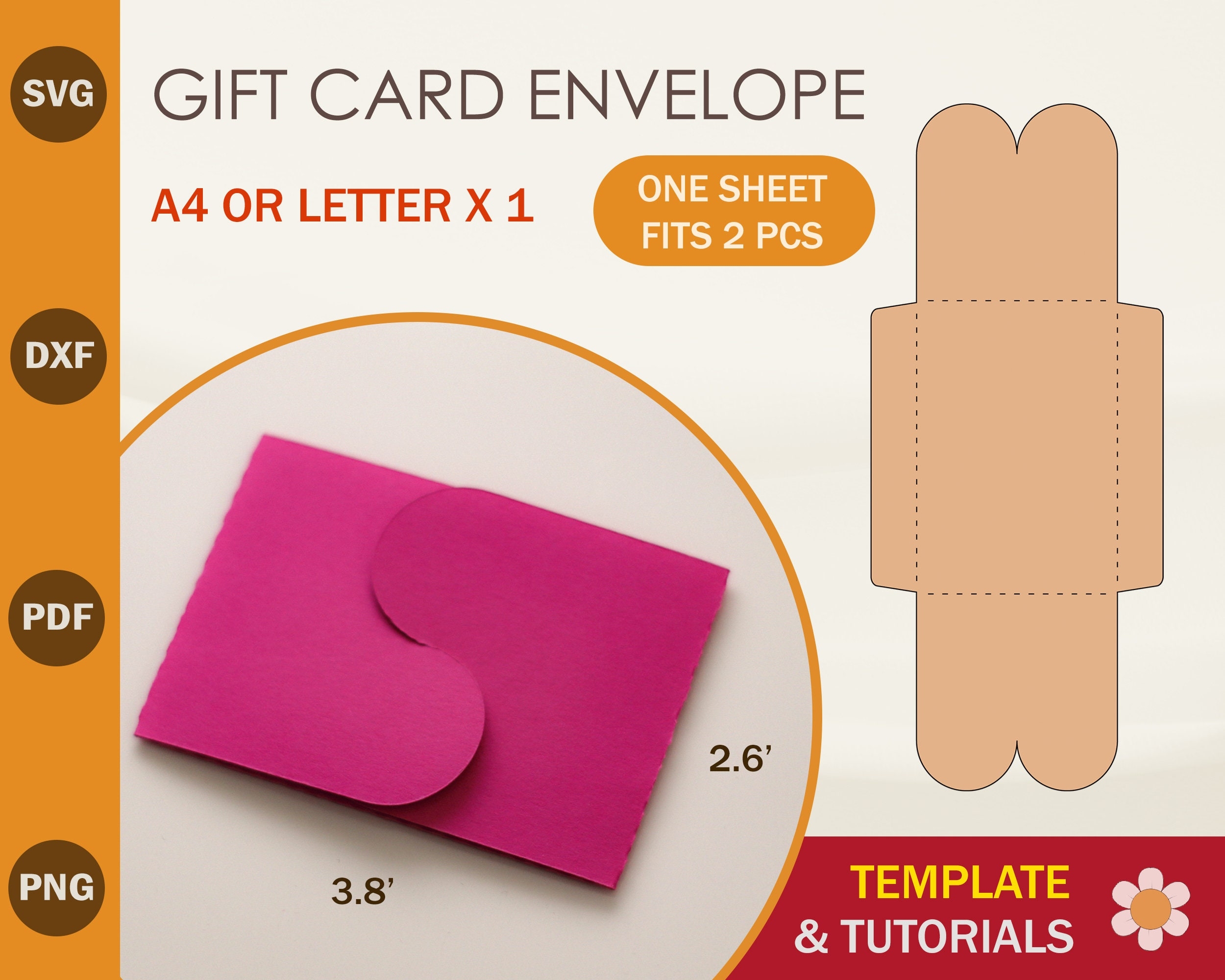 Printable Gift Card Envelope Template