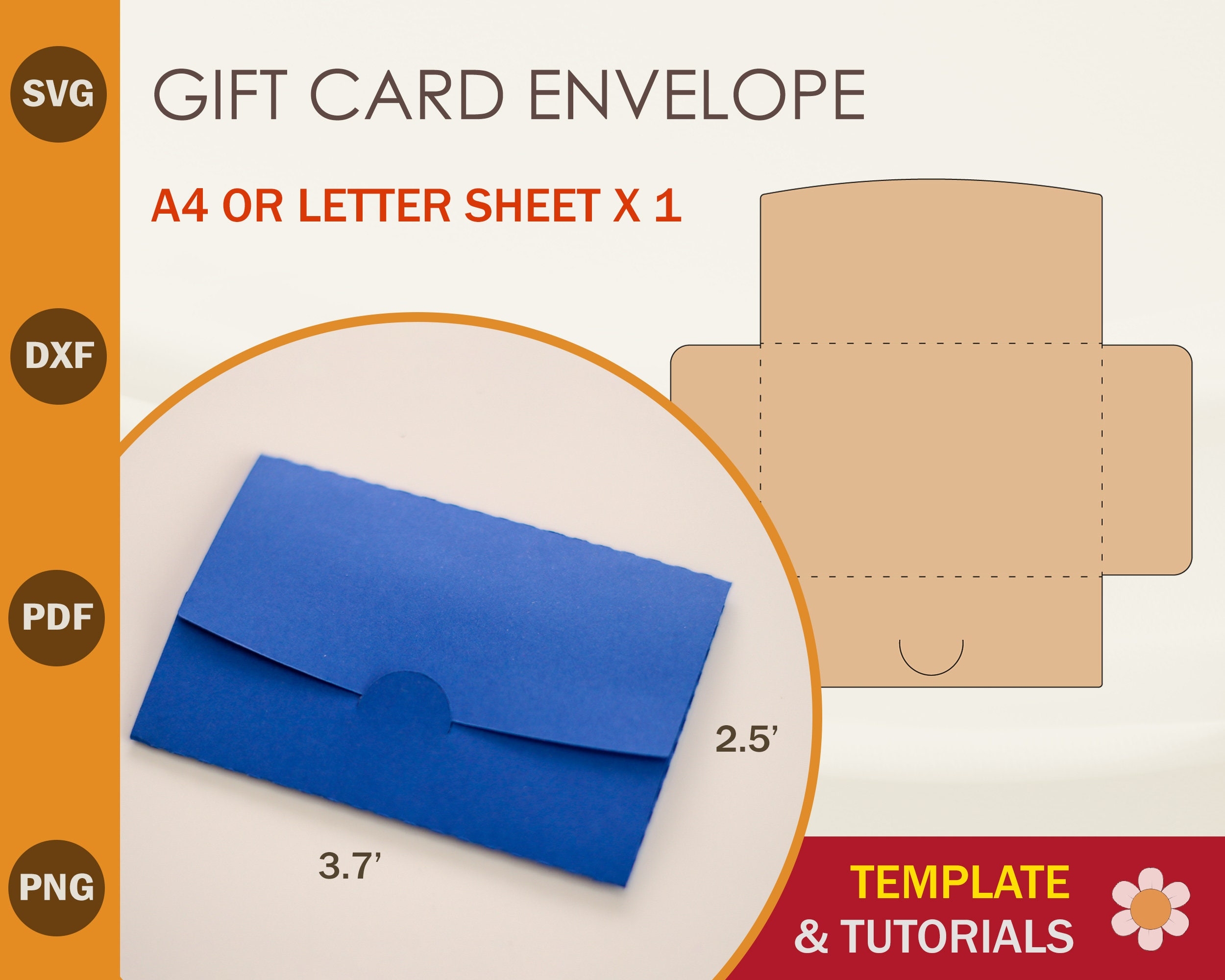 Gift Card Envelope Template Gift Card Holder Template Gift Card Holder SVG Etsy UK