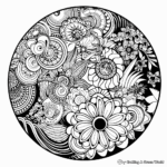 Hard Zentangle Coloring Pages Free Printable