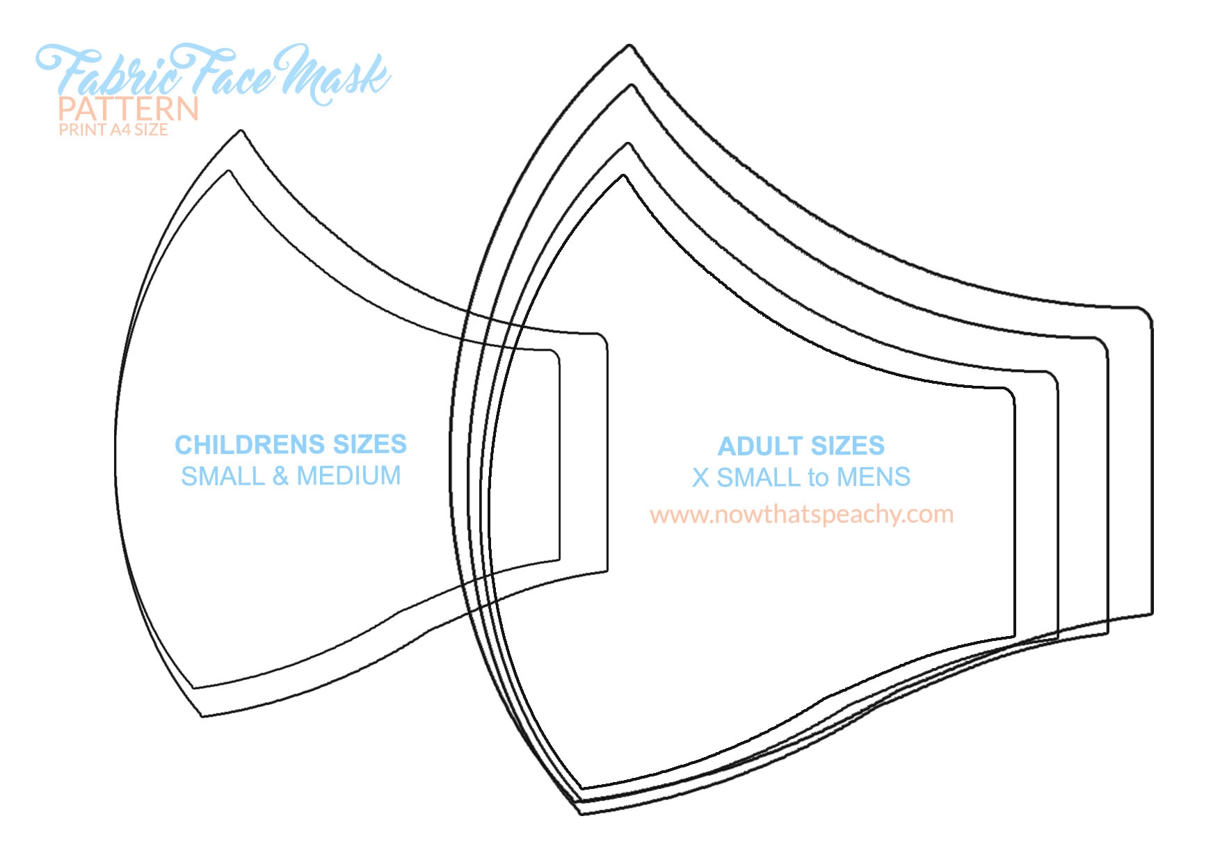Printable Face Mask Sewing Pattern