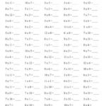 Math Drills Multiplication Printable Timetable 0 To 12 Practice Speed Counting Instant Download Homework Practice Math Worksheets Etsy