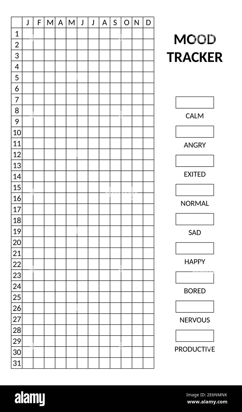 Bullet Journal Mood Tracker Printable