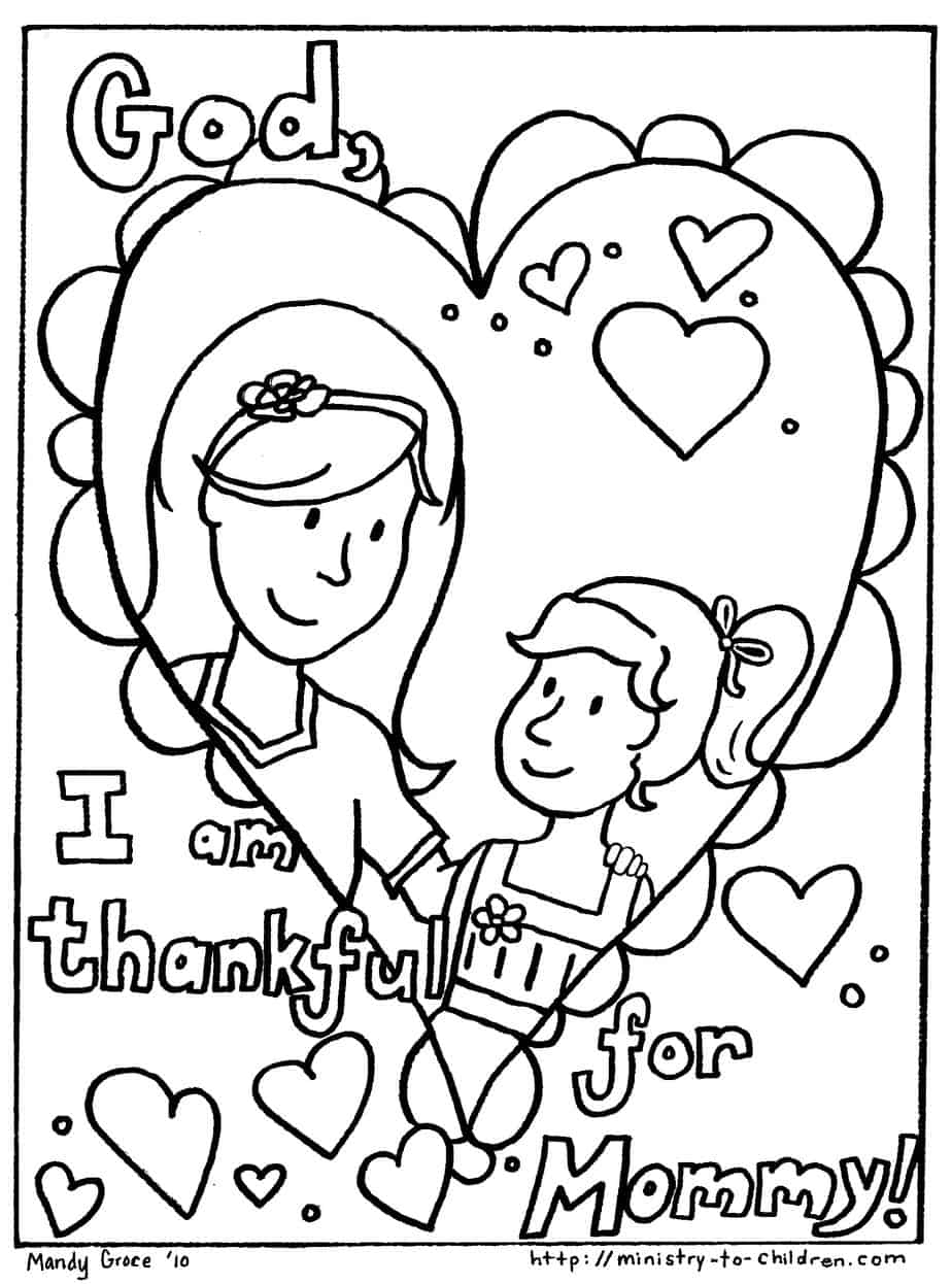 Printable Mothers Day Coloring Pages