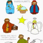 Nativity Paper Puppets FREE Printables Spring Time Doodles
