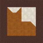 Patchwork Cat 12 Inch Quilt Block Pattern