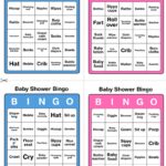 Printable Baby Shower Bingo 50 Cards Pink And Blue