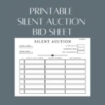 Printable Silent Auction Bid Sheet PDF File Simply Download Print And Fill Out Etsy UK