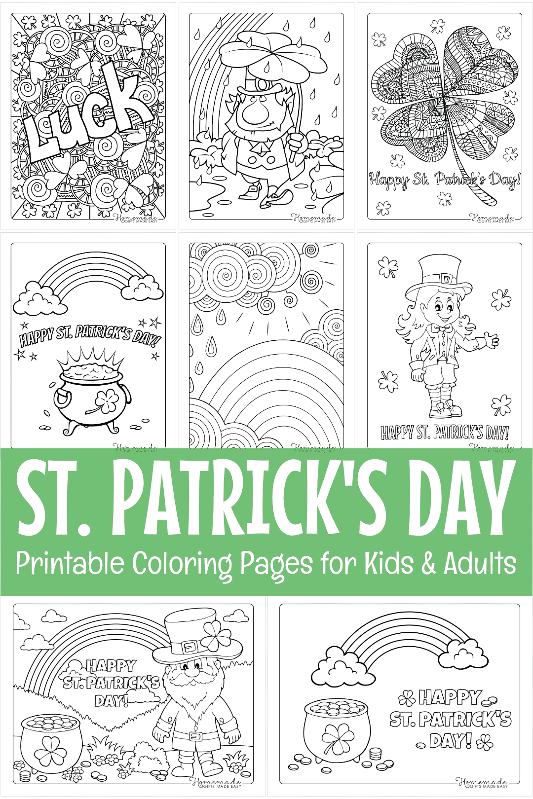 Printable St Patrick s Day Coloring Pages Free PDF