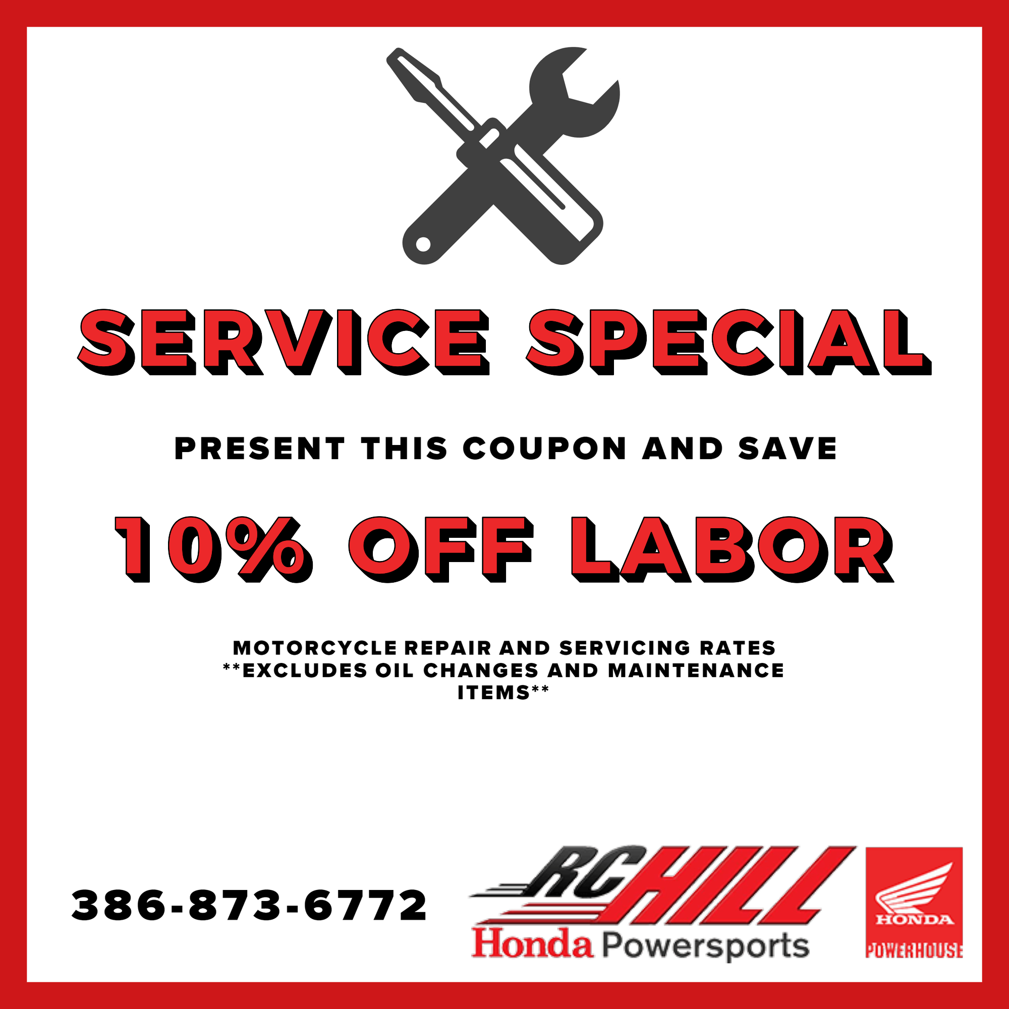 Honda Oil Change Printable Coupon