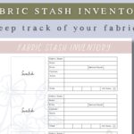 Sewing Fabric Stash Inventory PDF Printable Sheet A4 Letter Size Etsy
