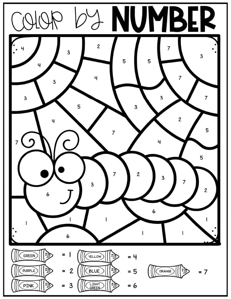 Free Printable Color By Number Worksheets