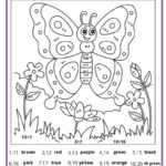 Spring Color By Number Pages K12 Math Worksheets