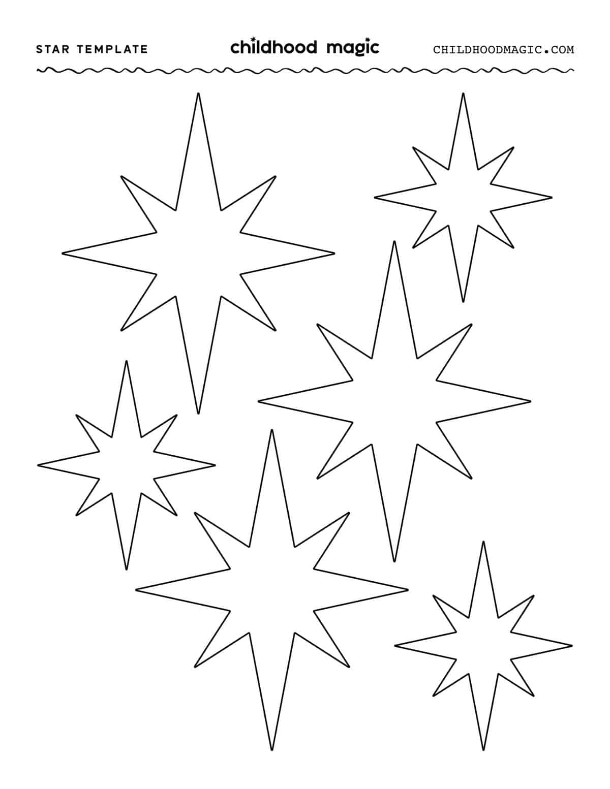 Small Star Template Printable