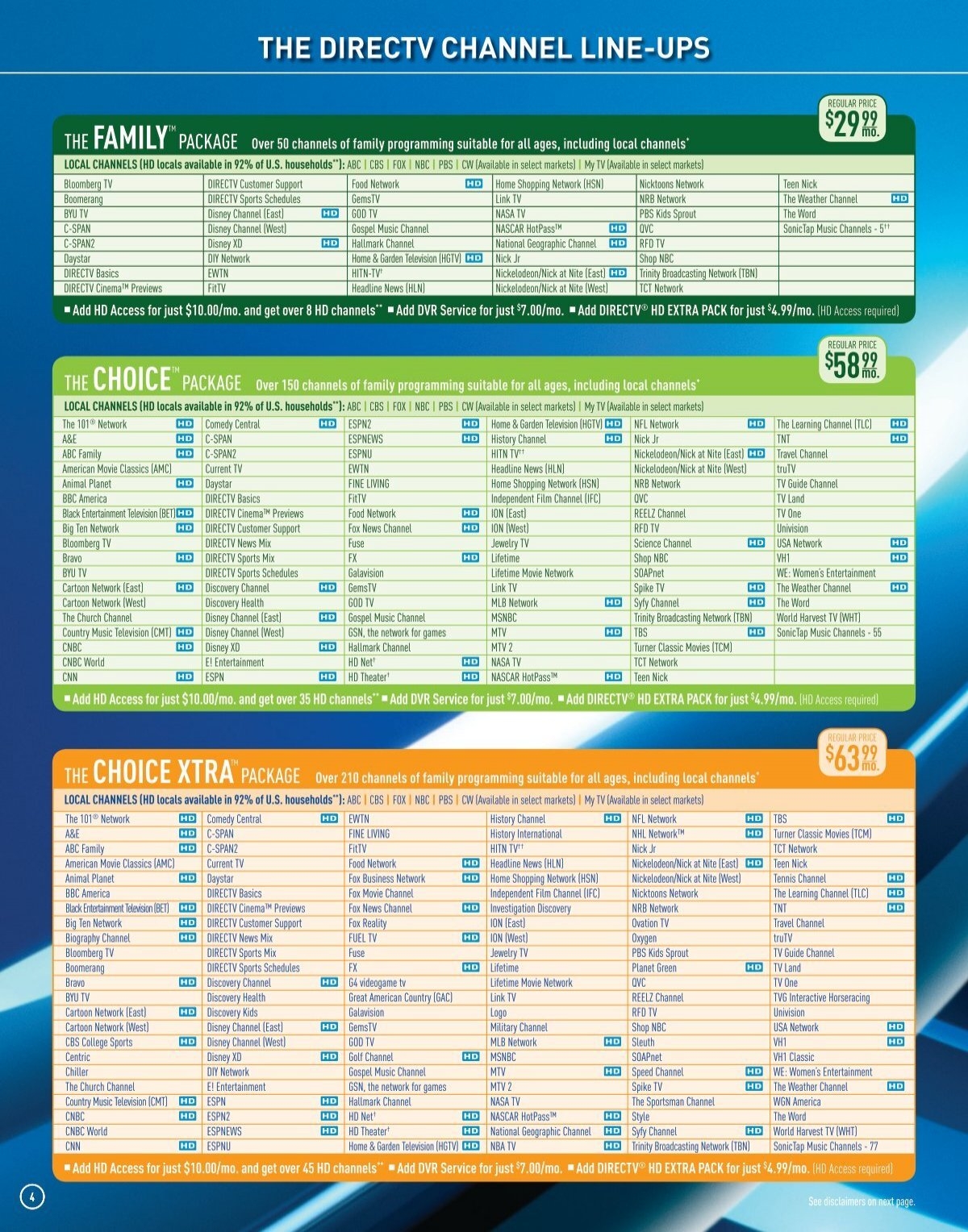 Printable Directv Now Channel Guide