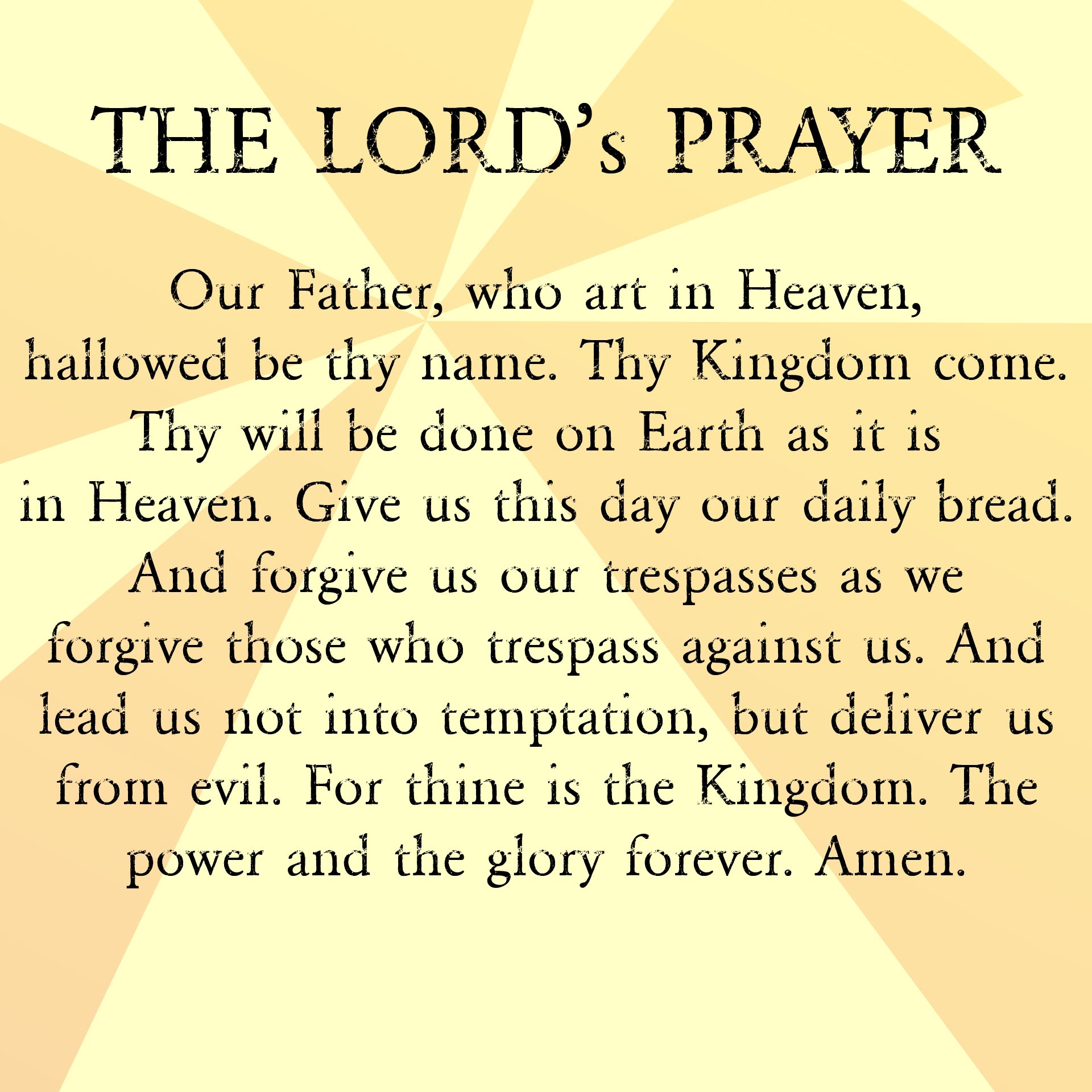 Free Printable The Lord'S Prayer