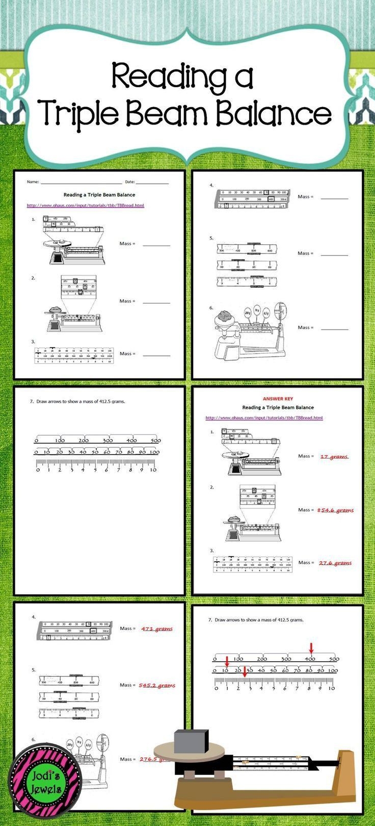 Triple Beam Balance Worksheet Printable