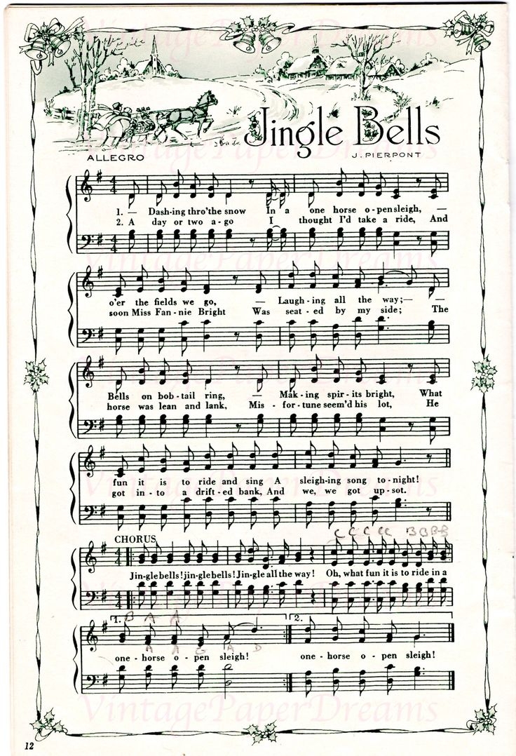 Vintage Printable Christmas Carol Sheet Music PDF Traditional Advent Hymn Song Antique Wrapping Paper Xmas Image Junk Journal Ephermera Etsy